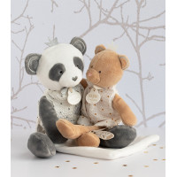Doudou Dárková - plyšová panda s dečkou 28 cm