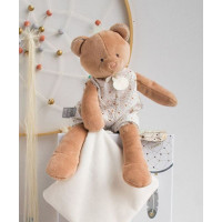 Doudou Dárková sada - plyšová hračka medvídek s dečkou 28 cm