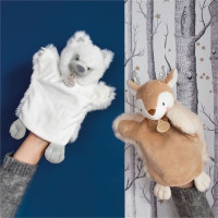 Doudou Plyšový maňásek bílý vlk 25 cm