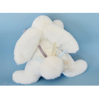 Doudou Dárková sada - Plyšový králíček s bílou bambulkou 25 cm