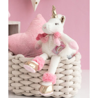 Doudou Dárková sada - Plyšový jednorožec 22 cm