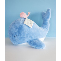 Doudou Plyšová modrá velryba 60 cm