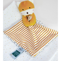 Doudou Dárková sada - Liška s dečkou z BIO bavlny 20 cm