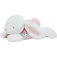 Doudou Plyšový králík s tmavě růžovou bambulkou 65 cm