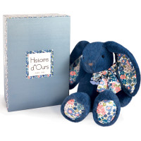 Doudou Histoire d´Ours Plyšový kamarád modrý králíček 25 cm