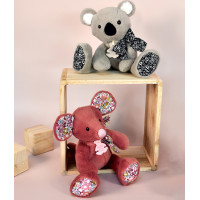Doudou Histoire d´Ours Plyšová kamarádka tmavě růžová myška 25 cm
