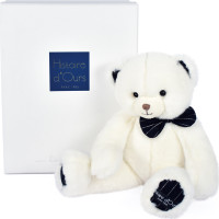Doudou Histoire d´Ours Plyšový medvídek s tmavě modrým motýlkem 30 cm