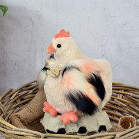Doudou Histoire d´Ours Plyšová slepička béžová 20 cm