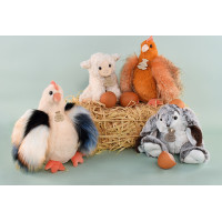 Doudou Histoire d´Ours Plyšová slepička béžová 20 cm