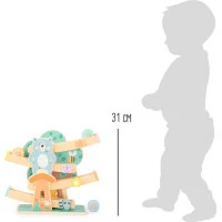 small foot Dřevěná dráha v pastelových barvách
