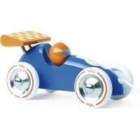 Vilac Tahací závodní auto modré s oranžovým křídlem