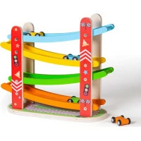 Bigjigs Toys Dřevěná automobilová závodní dráha