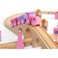 Bigjigs Rail Dřevěná vláčkodráha osmička pro princezny 35 dílů