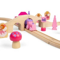 Bigjigs Rail Dřevěná vláčkodráha osmička pro princezny 35 dílů