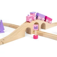 Bigjigs Rail Dřevěná vláčkodráha osmička pro princezny 35 dílů
