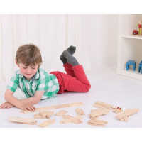 Bigjigs Rail Dřevěné koleje sada 25 dílů Poškozený obal