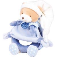 Doudou Dárková sada - Plyšové chrastítko medvídek 19 cm