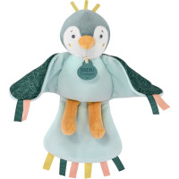 Doudou Dárková sada - hudební plyšová hračka ptáček zelený 23 cm