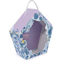 Doudou Dárková sada - hudební plyšová hračka ptáček zelený 23 cm