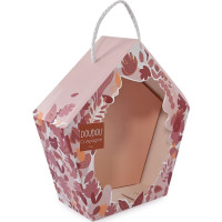 Doudou Dárková sada - hudební plyšová hračka ptáček červený 23 cm