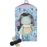Doudou Dárková sada - plyšová hračka žabka s vážkou 27 cm