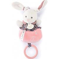Doudou Dárková sada - Plyšový králíček hrající melodii růžový 20 cm