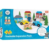 Bigjigs Rail Velká sada příslušenství dřevěné vláčkodráhy