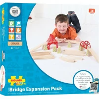 Bigjigs Rail Dřevěné koleje set most 18 dílů