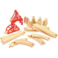 Bigjigs Rail Dřevěné koleje set most 18 dílů