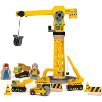 Bigjigs Rail Jeřáb a stavební stroje