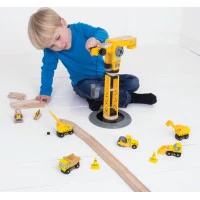 Bigjigs Rail Jeřáb a stavební stroje