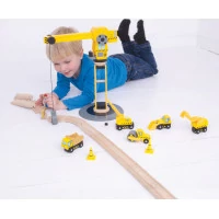 Bigjigs Rail Jeřáb a stavební stroje
