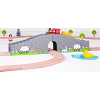 Bigjigs Rail Farma most s tunelem