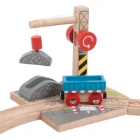 Bigjigs Rail Jeřáb se štěrkem