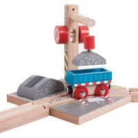 Bigjigs Rail Jeřáb se štěrkem