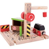 Bigjigs Rail Uhelný důl s jeřábem