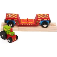 Bigjigs Rail Vagon s traktorem + 2 koleje