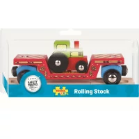 Bigjigs Rail Vagon s traktorem + 2 koleje