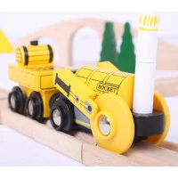 Bigjigs Rail Replika historické lokomotivy Rocket + 2 koleje