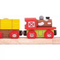 Bigjigs Rail Vláček farma + 3 koleje