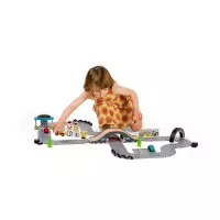 Bigjigs Rail Dřevěná autodráha závodní den