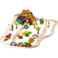 Bigjigs Rail Dřevěná vláčkodráha dinosauři