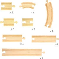 Bigjigs Rail Dřevěné koleje set 24 dílů