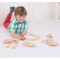 Bigjigs Rail Dřevěné koleje set 24 dílů