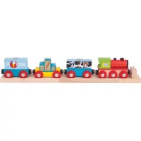 Bigjigs Rail Vlak se zbožím + 3 koleje