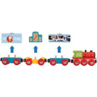Bigjigs Rail Vlak se zbožím + 3 koleje