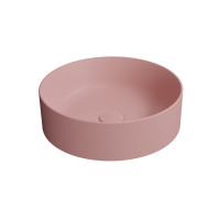 GSI KUBE X keramické umyvadlo na desku, průměr 40cm, blush mat 942624