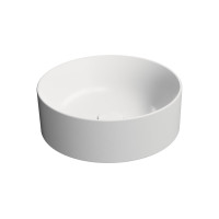 GSI KUBE X keramické umyvadlo na desku, průměr 40cm, bílá mat 942609
