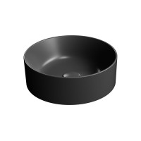GSI KUBE X keramické umyvadlo na desku, průměr 40cm, černá mat 942626