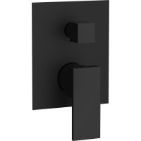 Sapho CUBEMIX podomítková sprchová baterie, 2 výstupy, černá mat CM042B